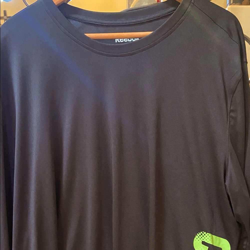 Black, dri fit, long sleeve shirt, Reebok,
